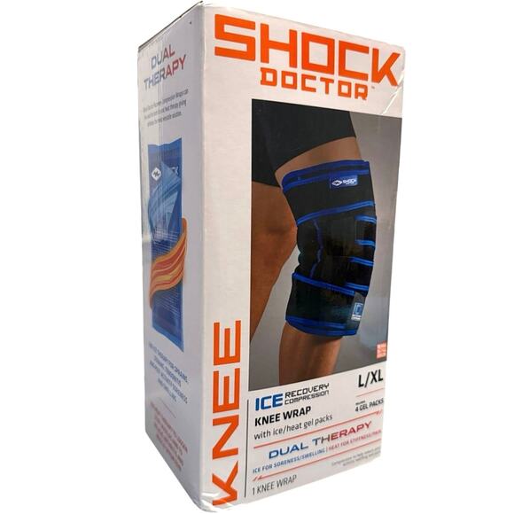 Ice and Heat Recovery Compression Knee Wrap Doctor Shock L/XL New in Box - Picture 1 of 5